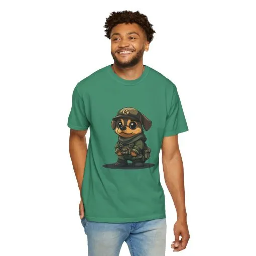 Cute Military Dog Graphic Unisex T-Shirt - Image 32