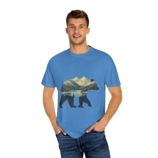 Nature-Inspired Bear Graphic Unisex T-Shirt - Image 36