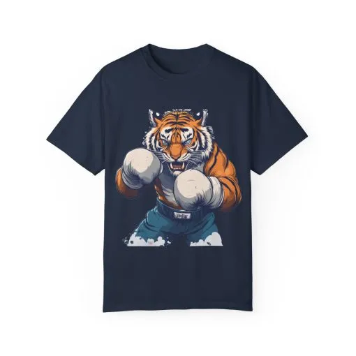 Fierce Tiger Graphic Unisex T-Shirt - Bold Boxing Design - Image 44