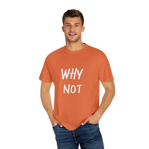 Why Not? Unisex Garment-Dyed T-Shirt - Casual Fun Statement Tee - Image 7