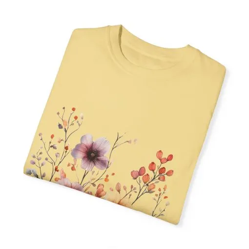 Floral Garden Unisex Garment-Dyed T-Shirt - Perfect for Spring and Casual Wear - Image 22