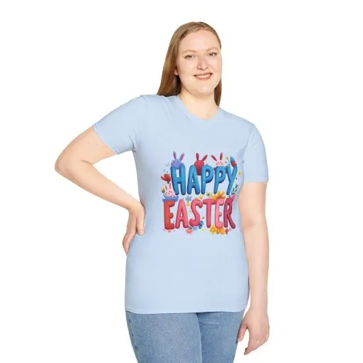 Easter Joy Unisex Softstyle T-Shirt - Spring Floral Design - Image 29