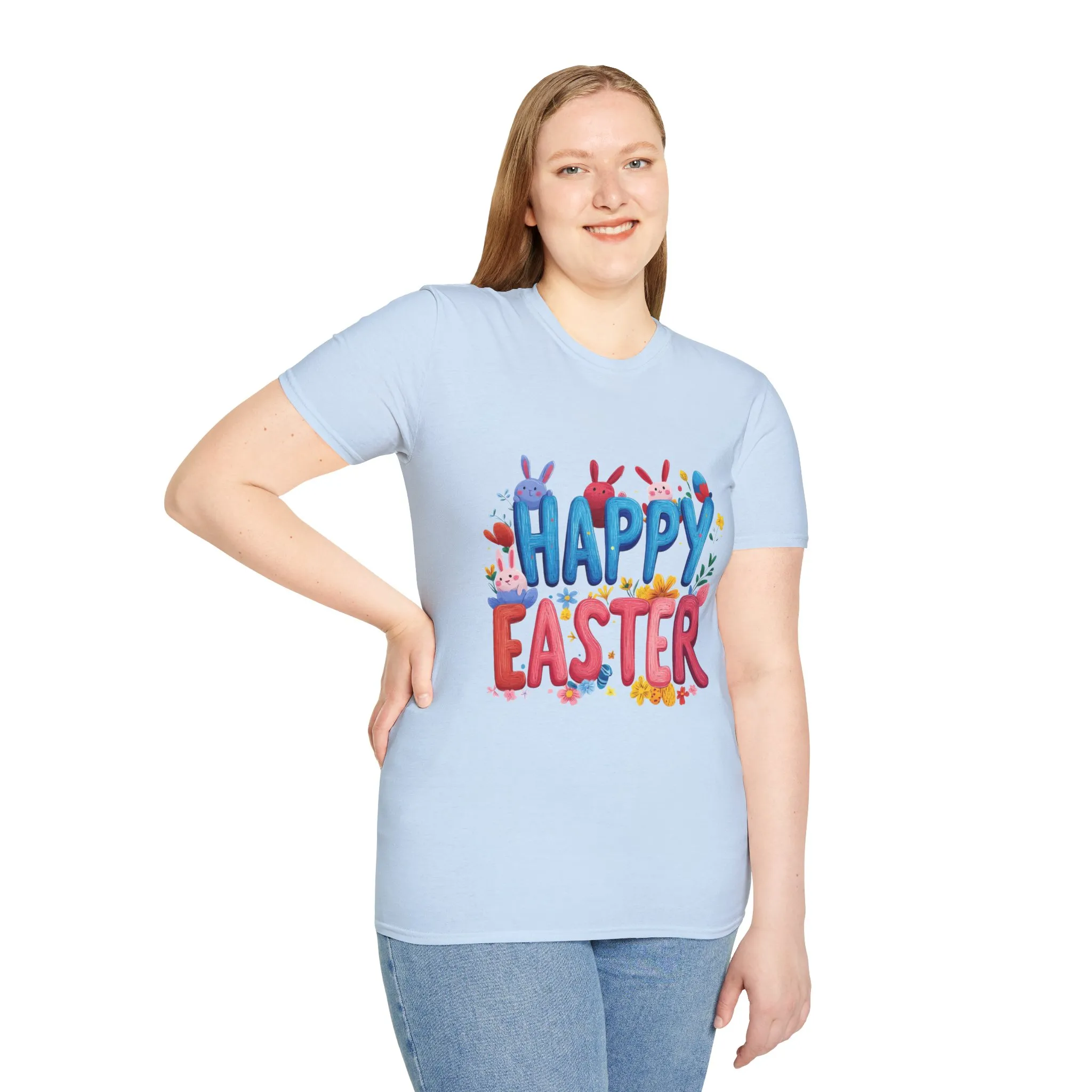 Easter Joy Unisex Softstyle T-Shirt - Spring Floral Design - Image 29