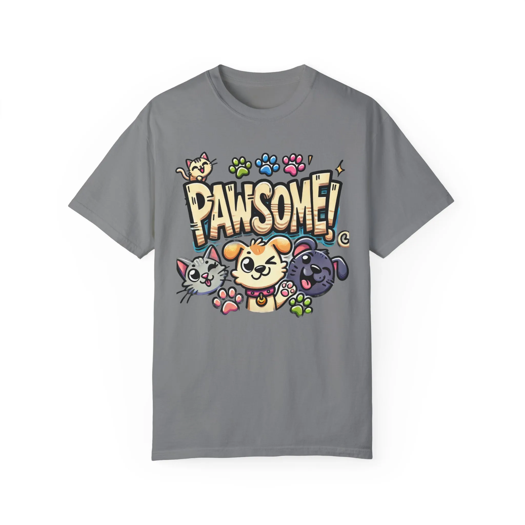 Pawsome Garment-Dyed T-Shirt for Animal Lovers - Image 29
