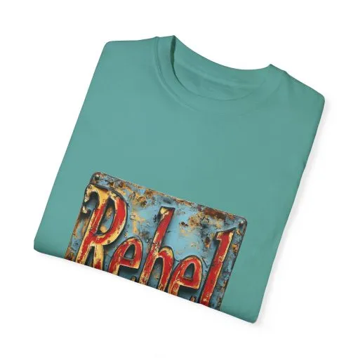 Rebel Unisex Garment-Dyed T-Shirt - Vintage Style Graphic Tee - Image 18