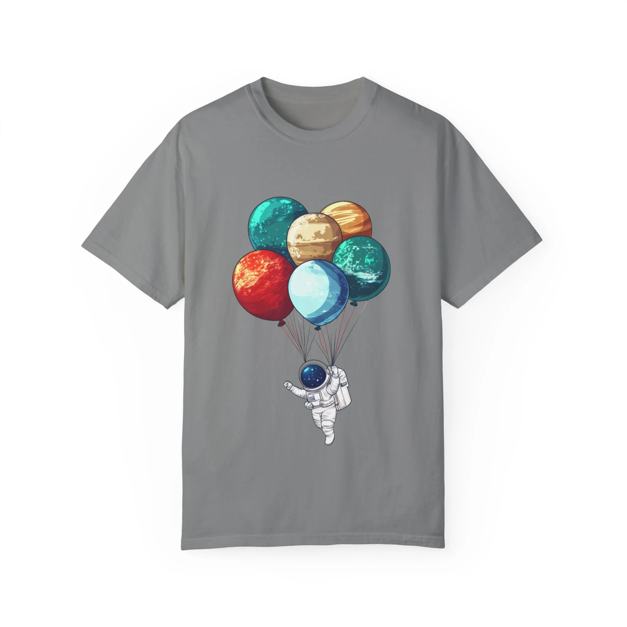 Astronauts and Planets Graphic T-Shirt - Unisex Garment-Dyed Tee - Image 17