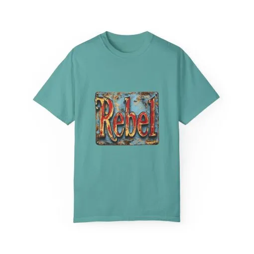 Rebel Unisex Garment-Dyed T-Shirt - Vintage Style Graphic Tee - Image 17
