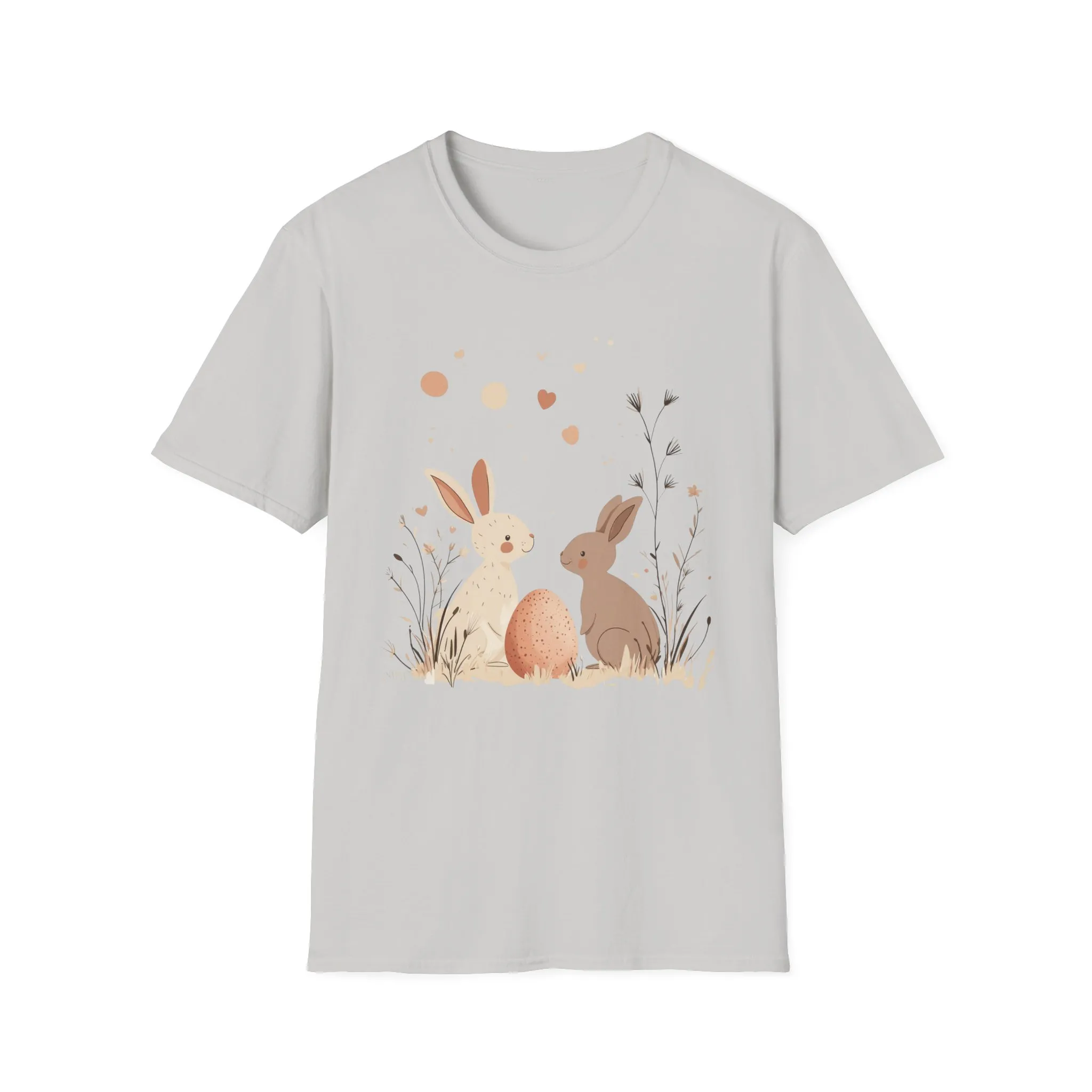 Spring Bunny Love Unisex Softstyle T-Shirt - Cute Floral Design for Easter Celebrations - Image 9