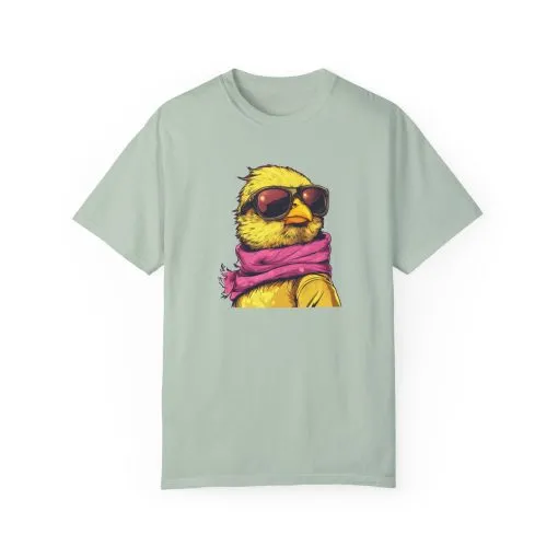 Cool Chick Unisex Garment-Dyed T-Shirt - Fun Bird Design - Image 29