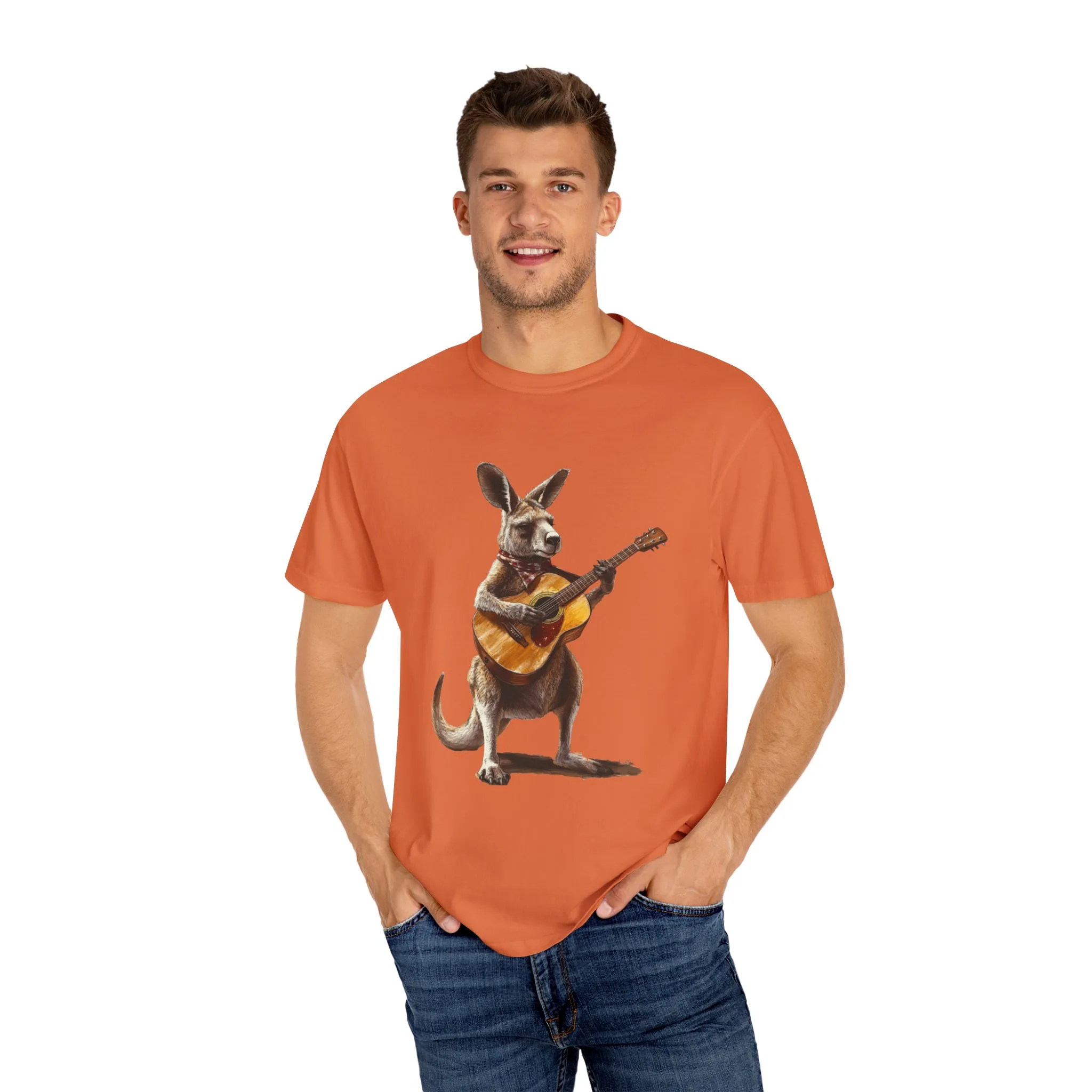 Funny Kangaroo Playing Guitar Unisex T-shirt - Image 15