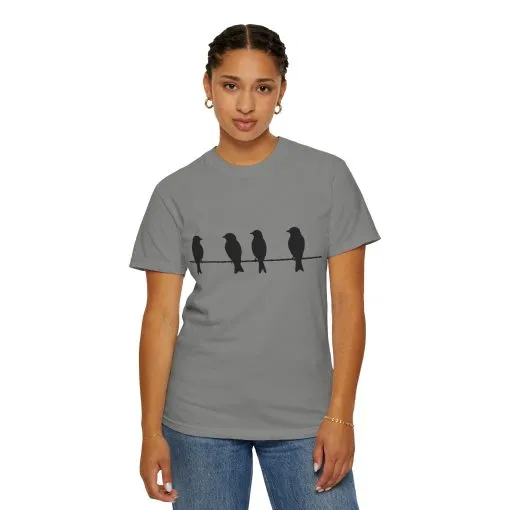 Minimalist Bird Silhouette Unisex T-Shirt - Image 24