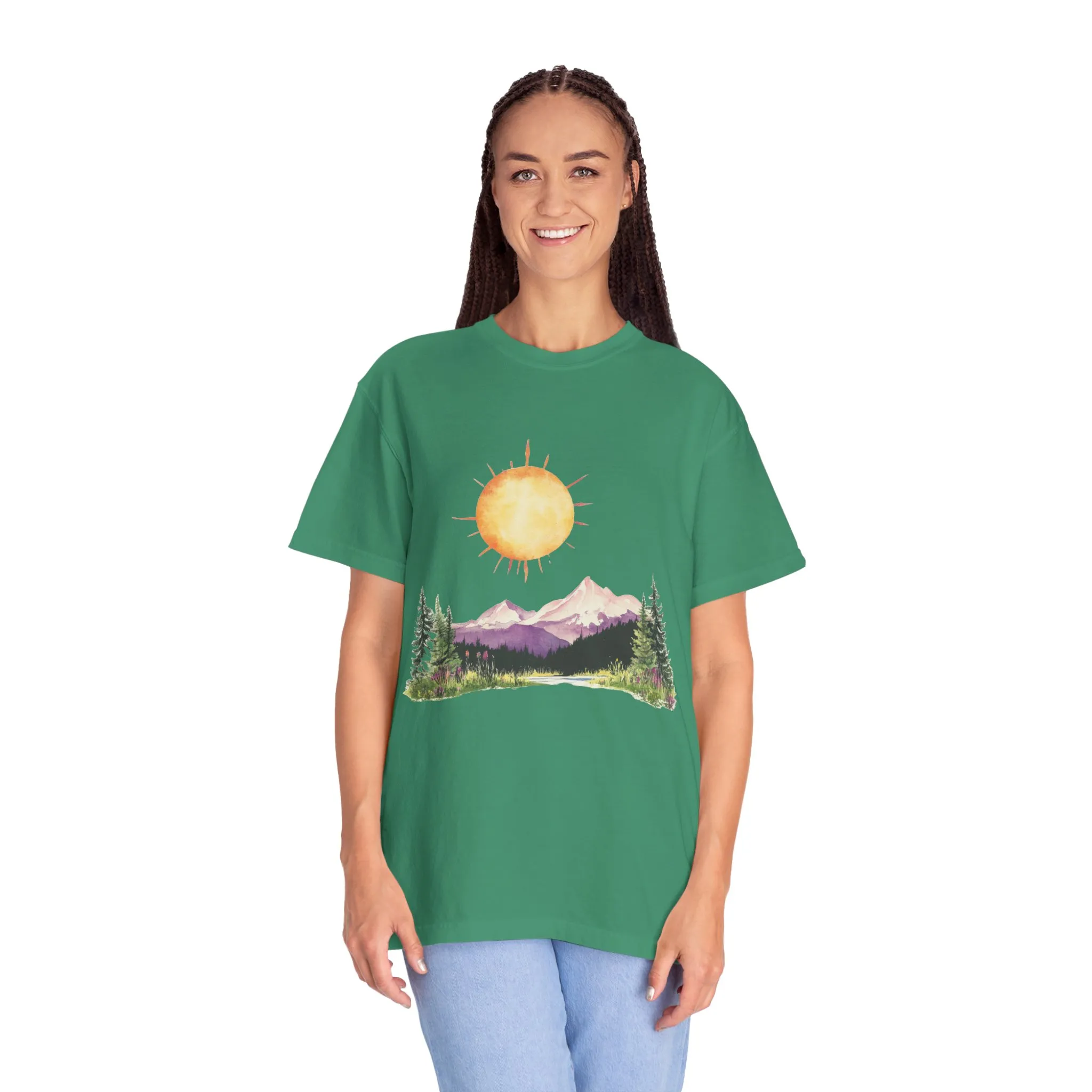 Sunrise Mountain Unisex T-shirt - Nature Lovers Tee - Image 24