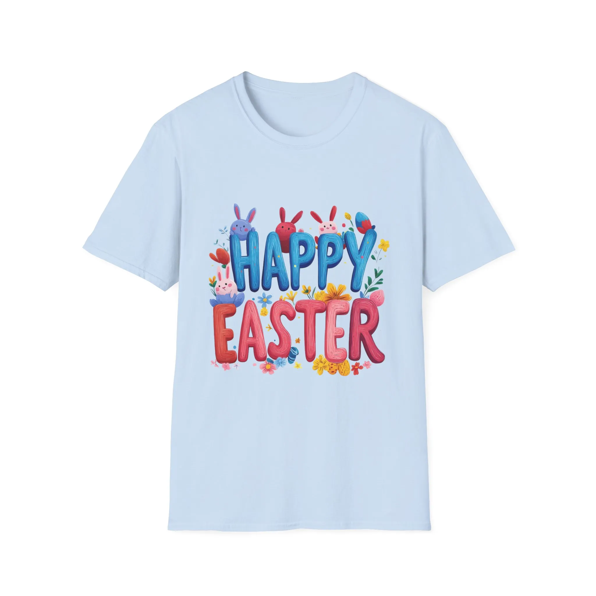 Easter Joy Unisex Softstyle T-Shirt - Spring Floral Design - Image 26