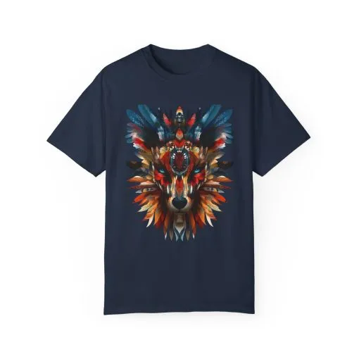 Vibrant Wolf Graphic Unisex T-Shirt - Nature Lover Apparel