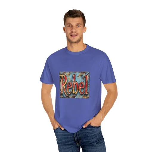 Rebel Unisex Garment-Dyed T-Shirt - Vintage Style Graphic Tee - Image 23