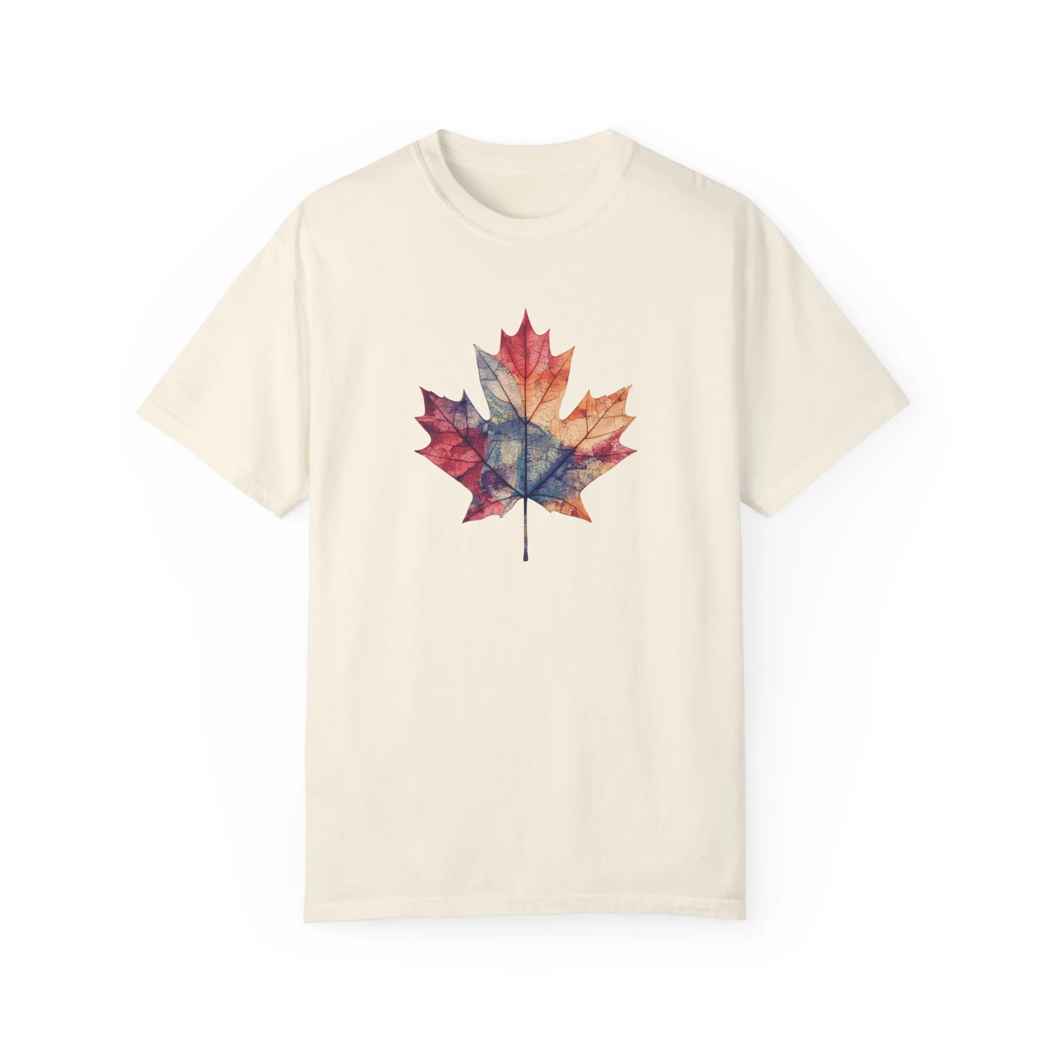 Autumn Maple Leaf Unisex Garment-Dyed T-Shirt - Image 13