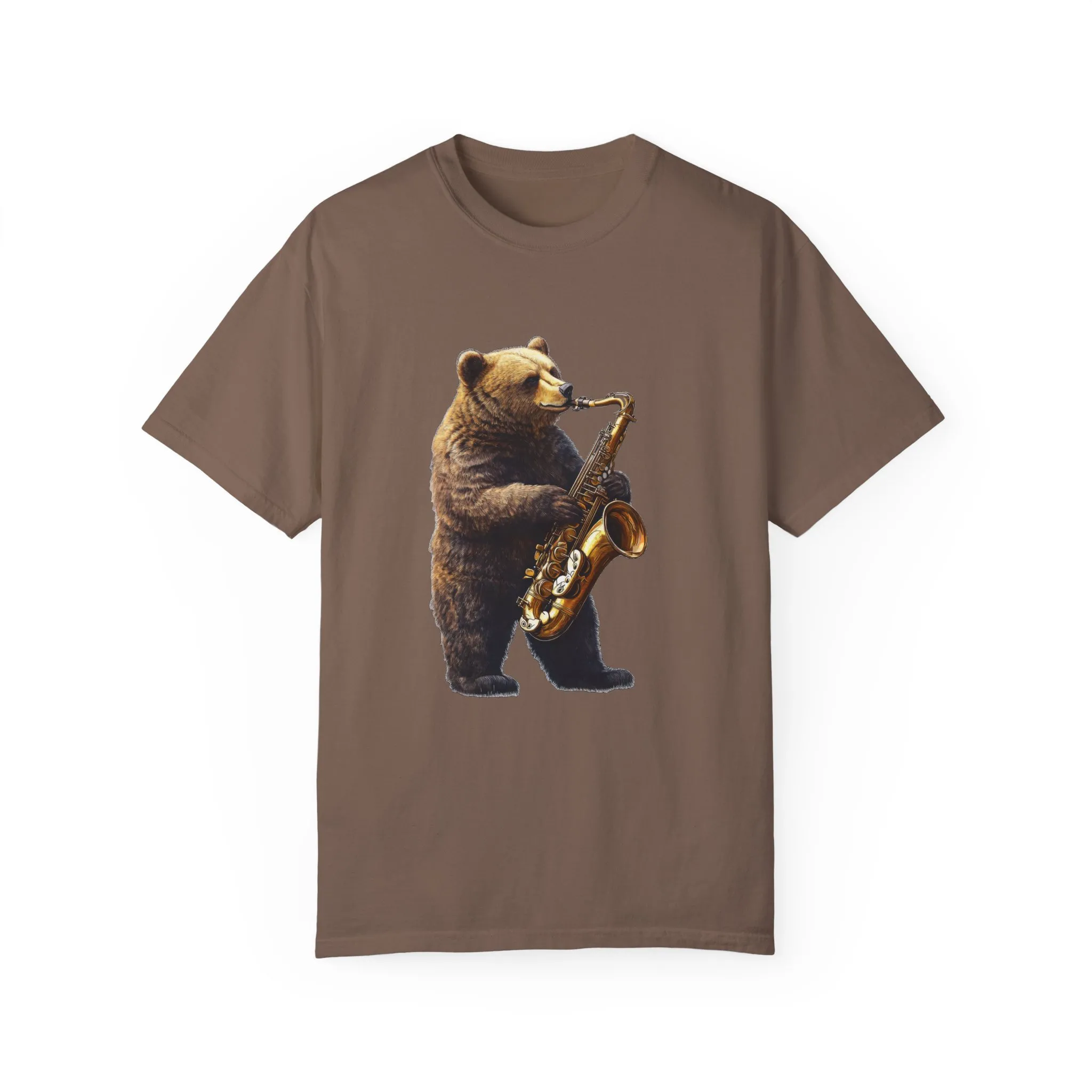 Jazz Bear Unisex Garment-Dyed T-Shirt - Image 13