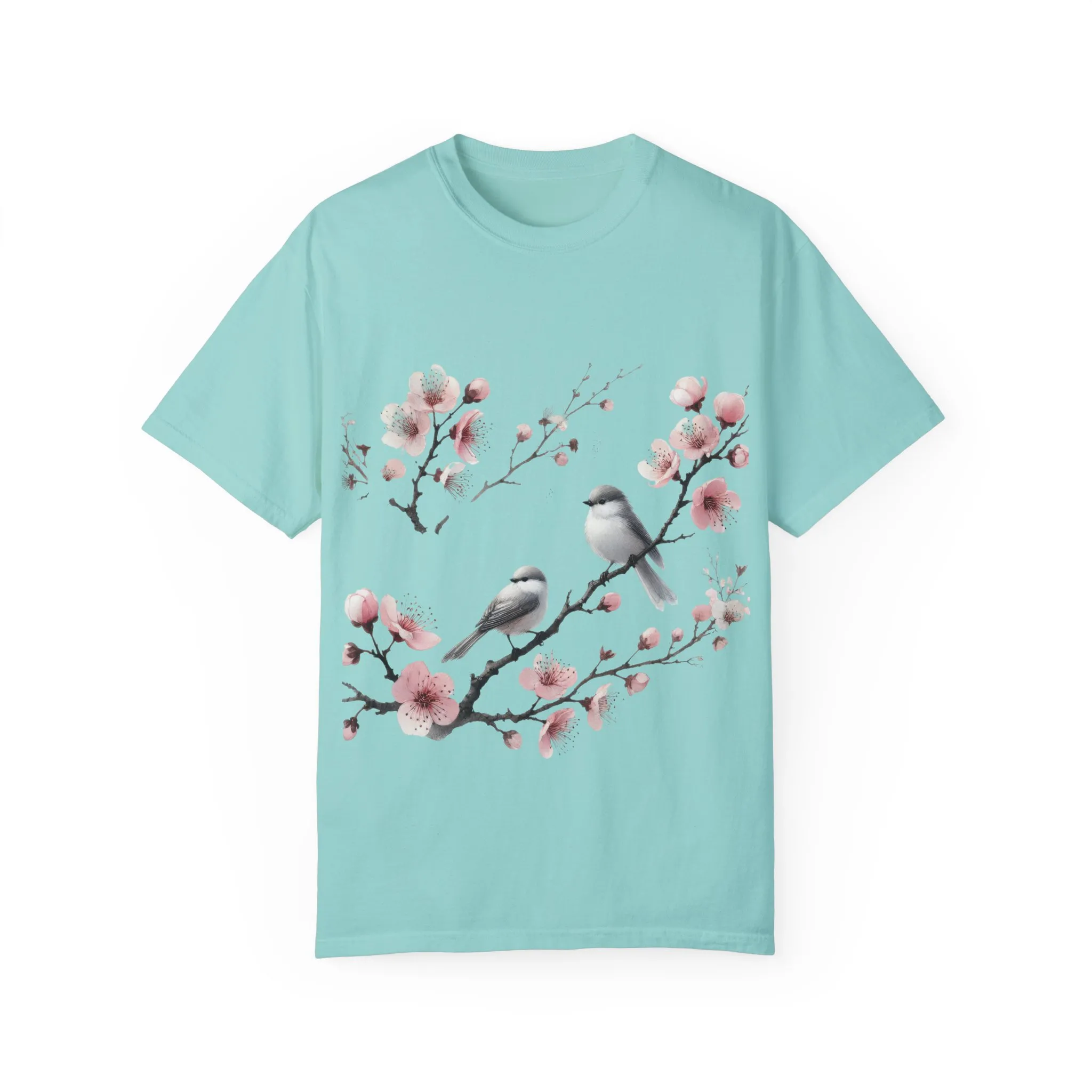 Spring Blossom Unisex T-Shirt - Floral Bird Design - Image 17
