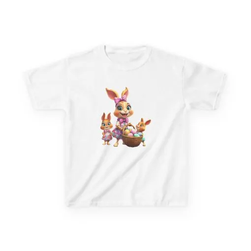 Easter Bunny Kids Tee - Cute Rabbit Design for Spring Celebrations - Image 2