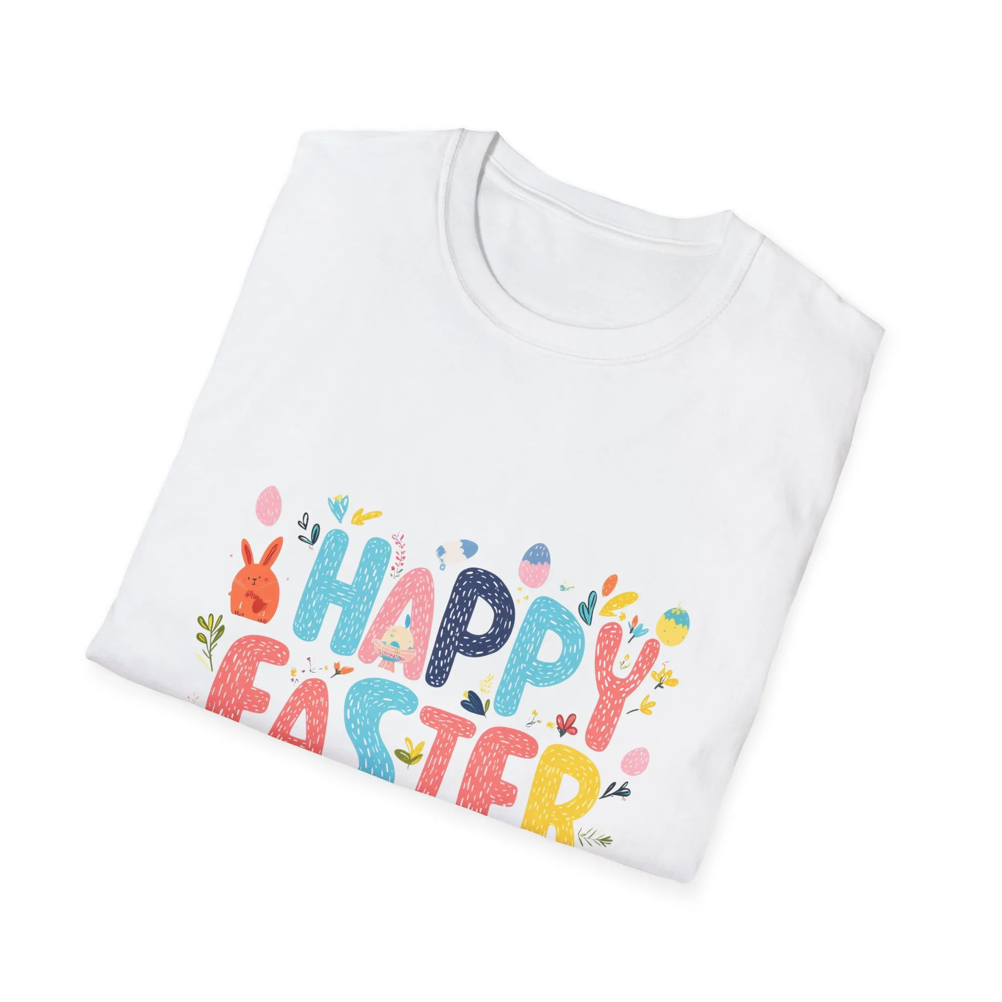 Happy Easter Unisex Softstyle T-Shirt - Vibrant Seasonal Tee for Spring Celebrations - Image 7
