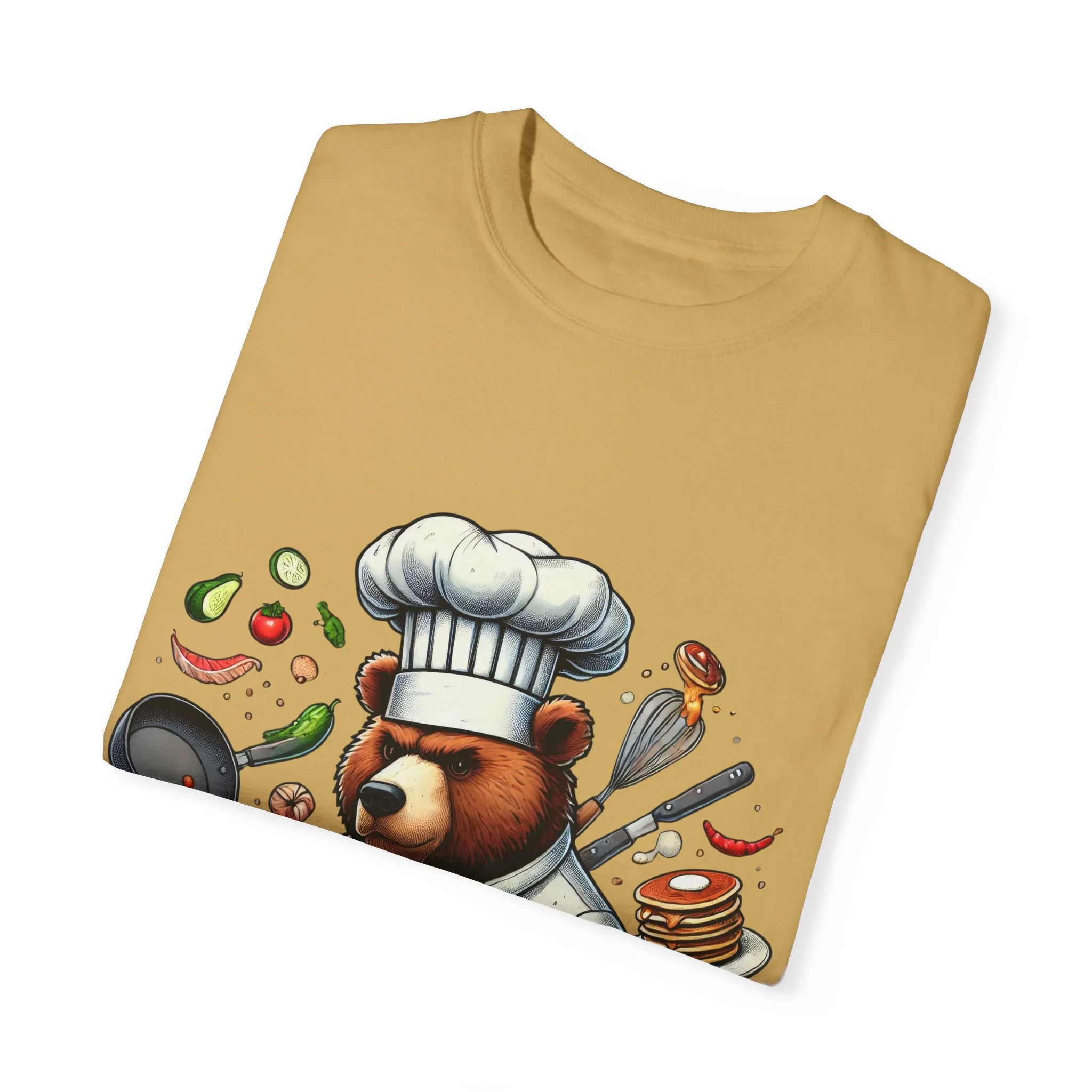 Chef Bear Unisex Garment-Dyed T-Shirt - Perfect for Cooking Lovers and Foodies - Image 18