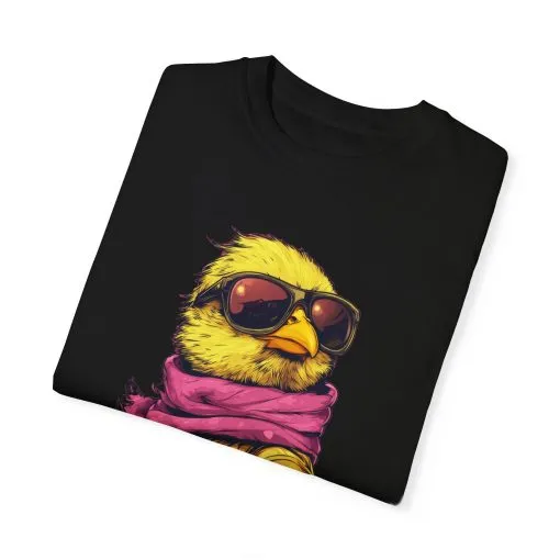 Cool Chick Unisex Garment-Dyed T-Shirt - Fun Bird Design - Image 38