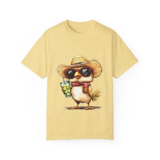 Funny Beach Bird T-Shirt - Unisex Garment-Dyed Summertime Tee - Image 17