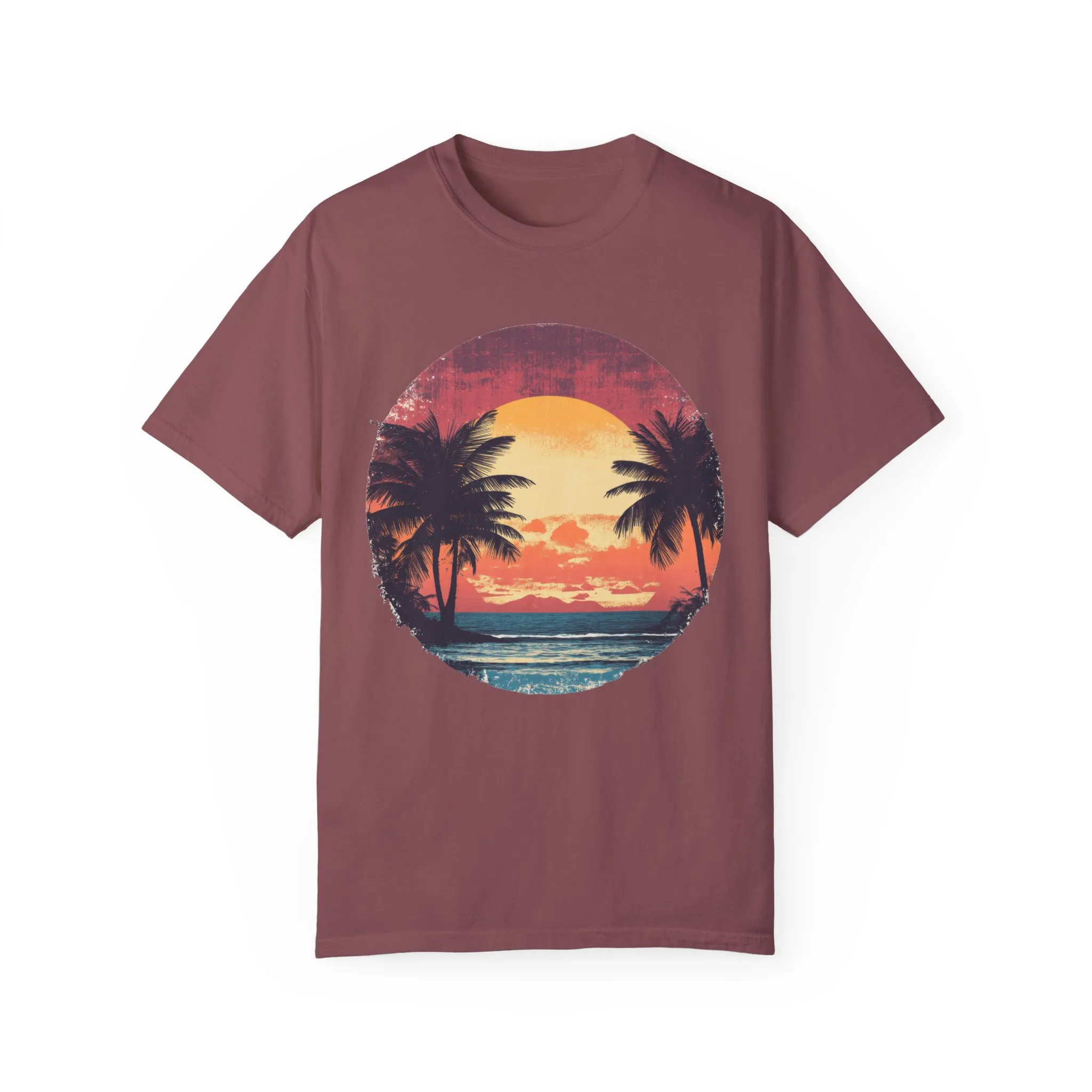 Unisex Garment-Dyed T-shirt | Sunset Beach Vibes Tee - Image 9