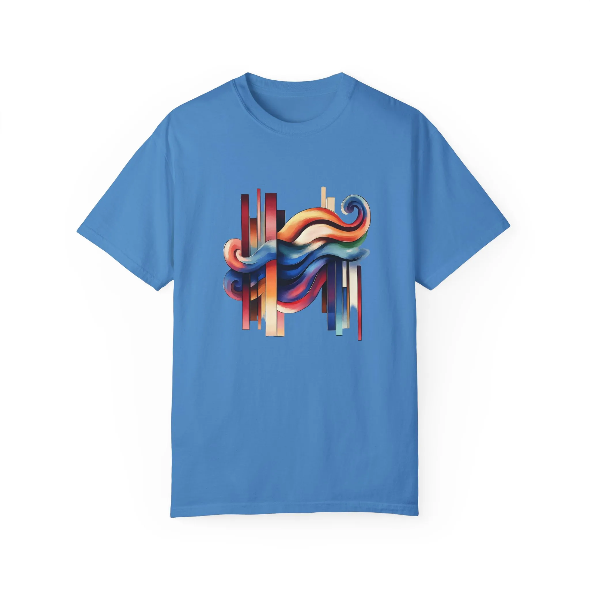 Colorful Abstract Art Unisex Garment-Dyed T-Shirt | Trendy Graphic Tee for Art Lovers - Image 17