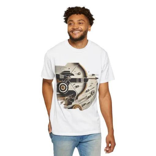 Retro-Inspired Unisex Garment-Dyed T-Shirt - Vintage Graphic Design - Image 8