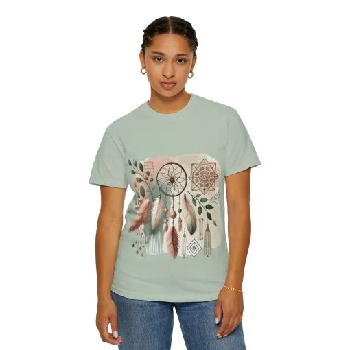 Dreamcatcher Boho T-Shirt | Unisex Garment-Dyed Tee for Spiritual Vibes - Image 27