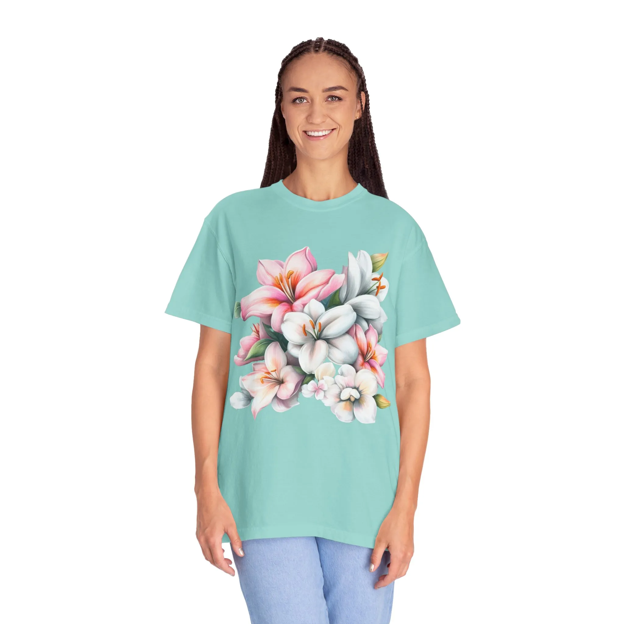 Floral Elegance Unisex Garment-Dyed T-Shirt - Perfect for Spring Celebrations - Image 24
