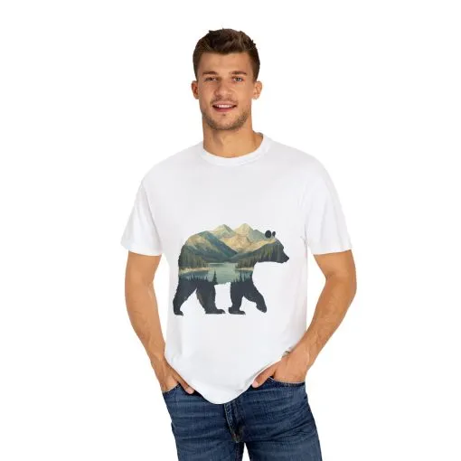 Nature-Inspired Bear Graphic Unisex T-Shirt - Image 3