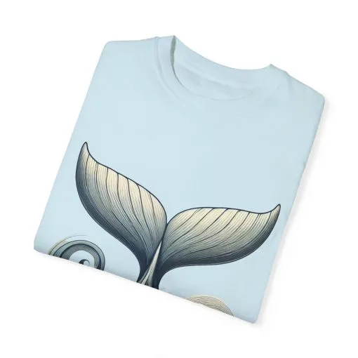 Whale Tail Garment-Dyed T-Shirt - Ocean-Inspired Design for Nature Lovers - Image 2