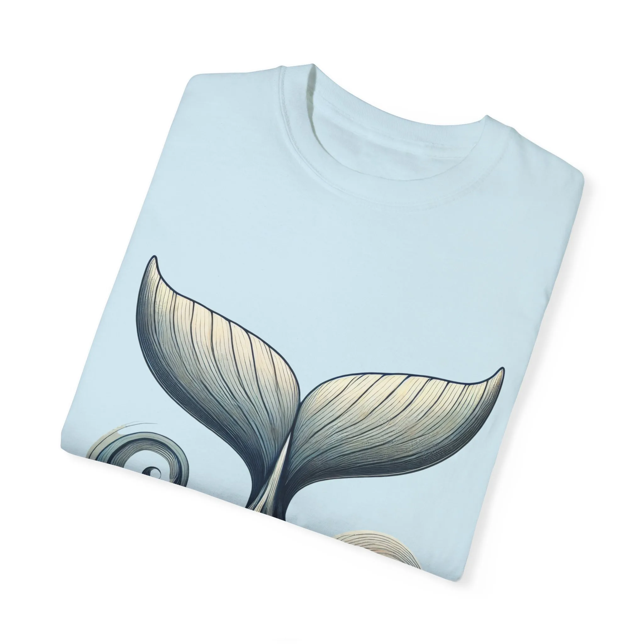 Whale Tail Garment-Dyed T-Shirt, Ocean-Inspired Design for Nature Lovers - Image 2