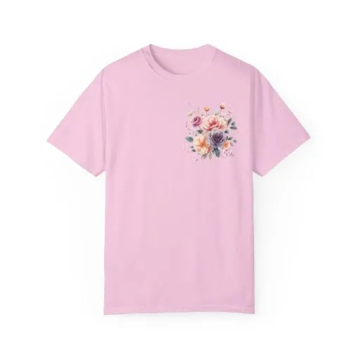 Floral Unisex Garment-Dyed T-shirt - Soft Summer Vibes - Image 37