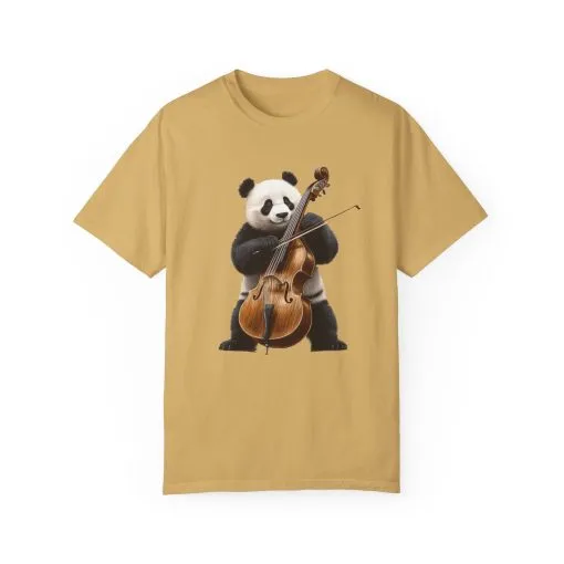Cute Panda Playing Cello Unisex T-Shirt - Funny Animal Graphic Tee