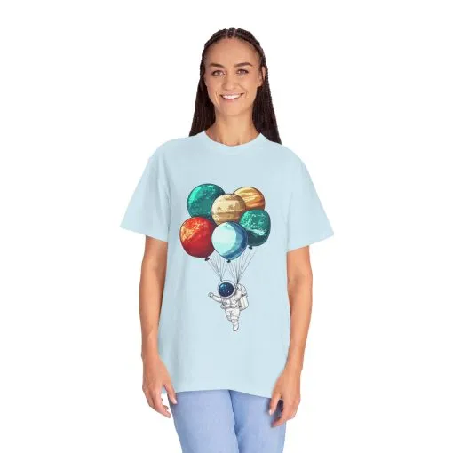 Astronauts and Planets Graphic T-Shirt - Unisex Garment-Dyed Tee - Image 16