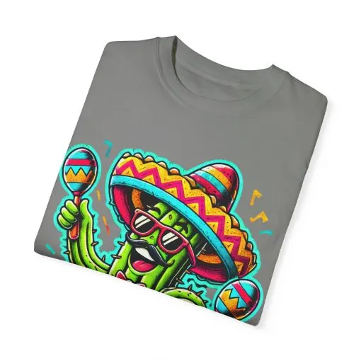 Fiesta Time Cactus T-Shirt - Unisex Garment-Dyed Tee for Celebration Lovers - Image 22