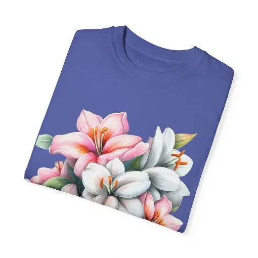 Floral Elegance Unisex Garment-Dyed T-Shirt - Perfect for Spring Celebrations - Image 30