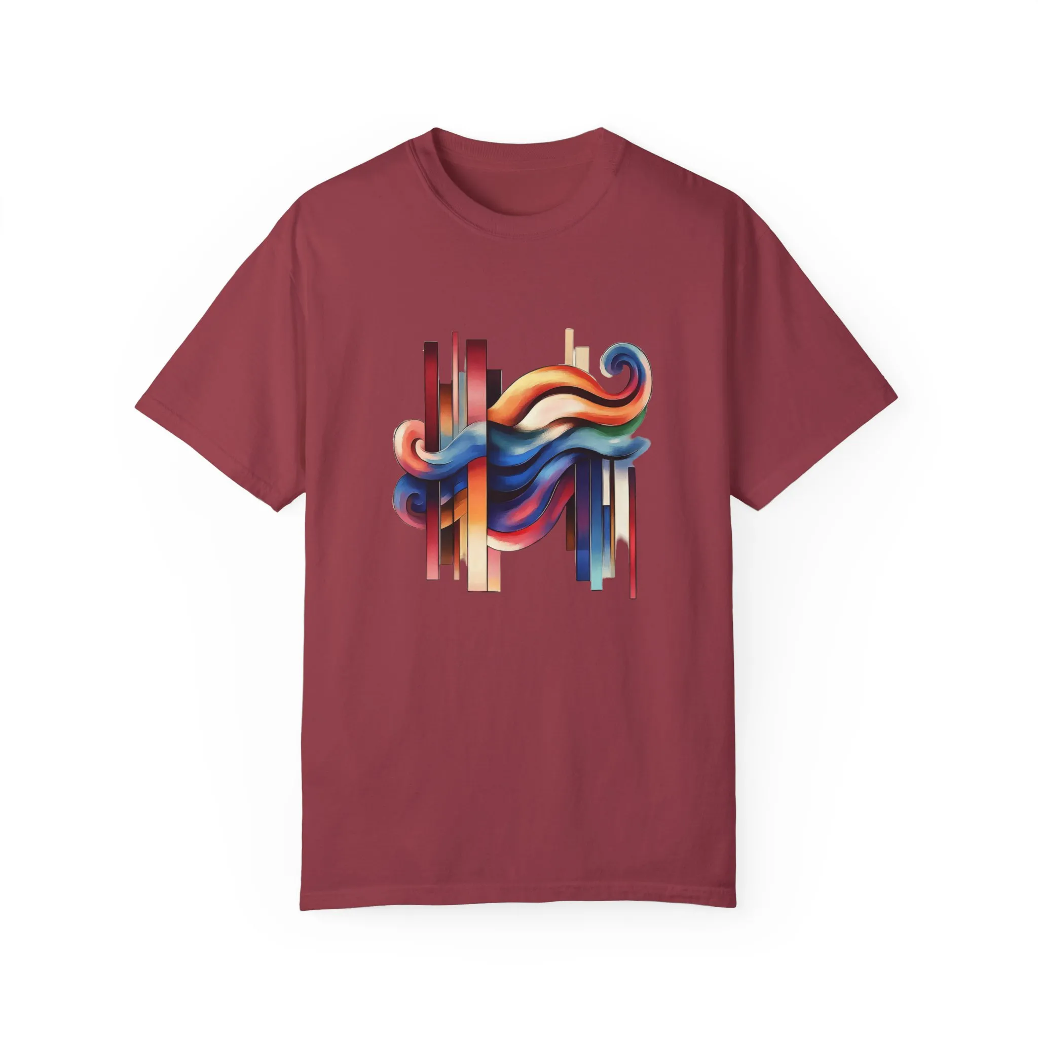 Colorful Abstract Art Unisex Garment-Dyed T-Shirt | Trendy Graphic Tee for Art Lovers - Image 37