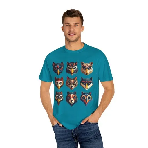 Wild Animal Masks Unisex Garment-Dyed T-Shirt - Image 11
