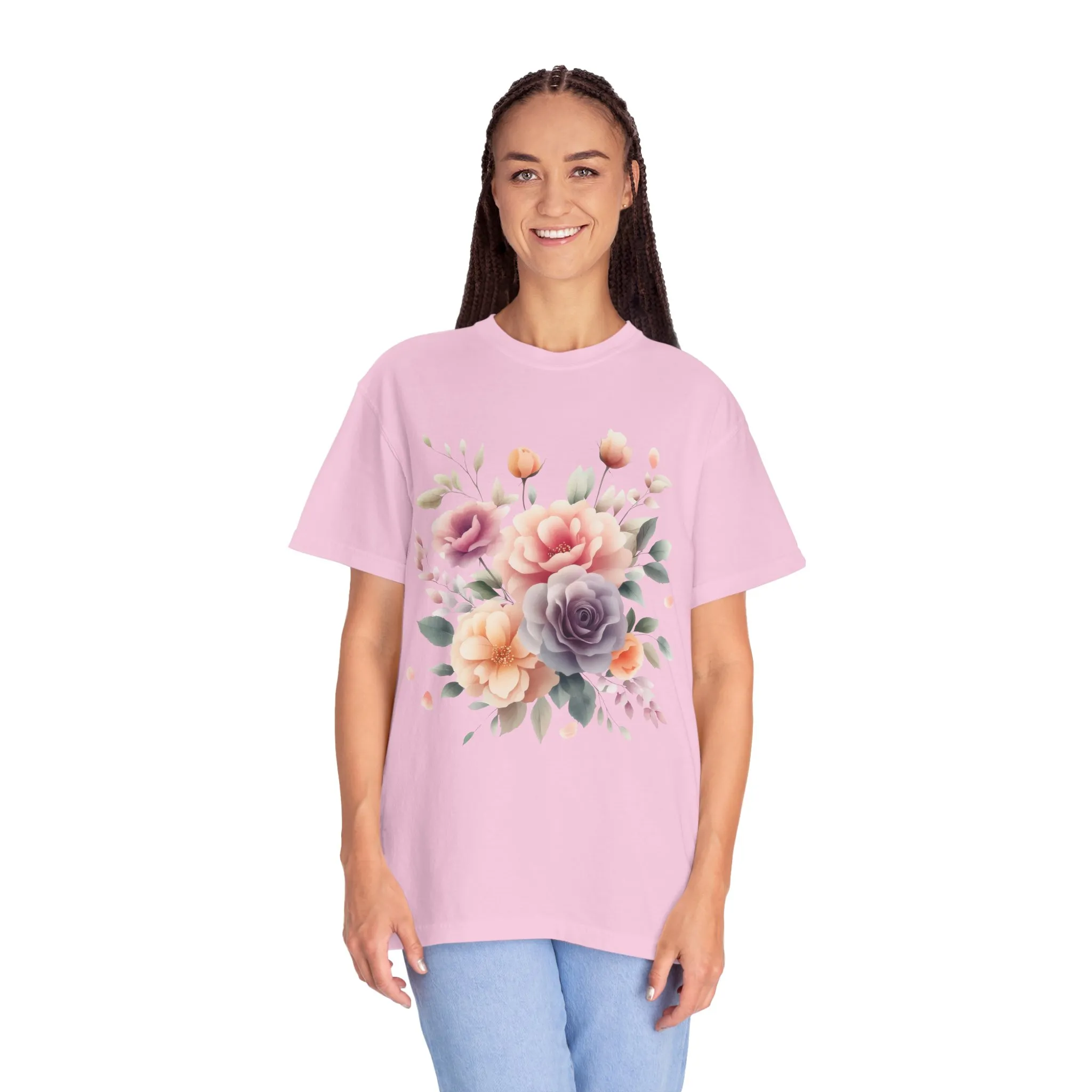 Floral Garden Unisex Garment-Dyed T-Shirt | Soft and Stylish Tee for Spring and Summer Occasions - Image 43