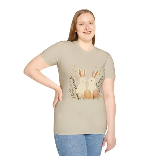 Easter Bunny Graphic Unisex Softstyle T-Shirt - Image 11