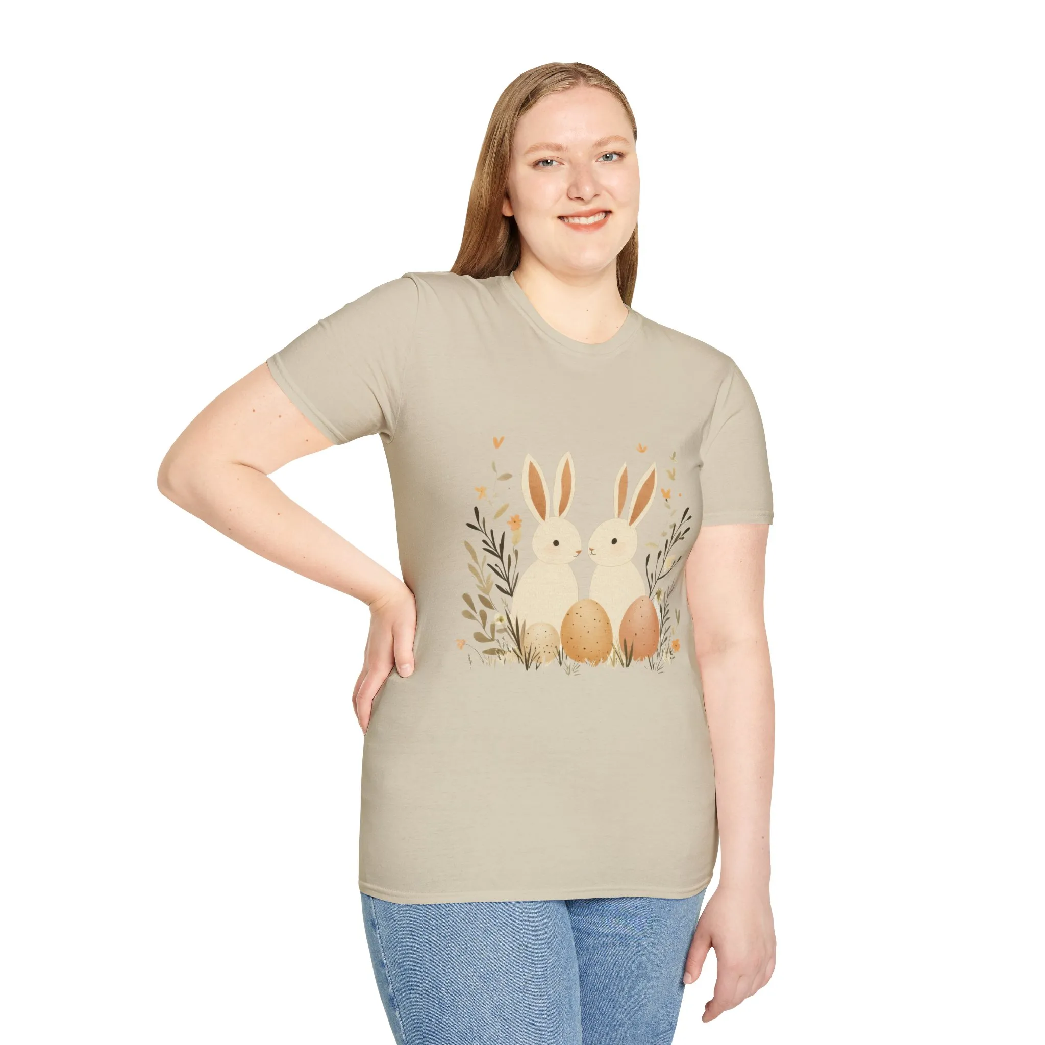 Easter Bunny Graphic Unisex Softstyle T-Shirt - Image 11