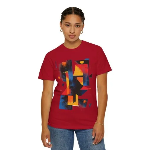 Colorful Abstract Art T-Shirt | Unisex Garment-Dyed Tee - Image 60