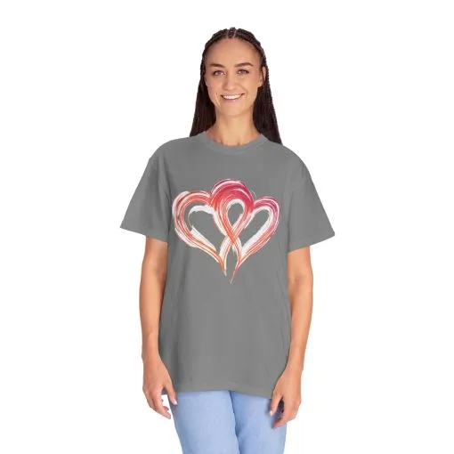 Love Hearts Unisex Garment-Dyed T-Shirt - Perfect for Valentine's Day & Casual Wear - Image 11