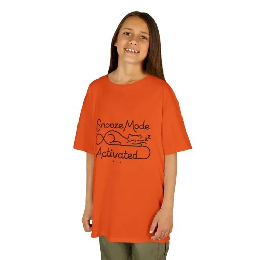 Kids 'Snooze Mode Activated' Heavy Cotton Tee - Fun Sleepy T-Shirt for Boys and Girls - Image 15