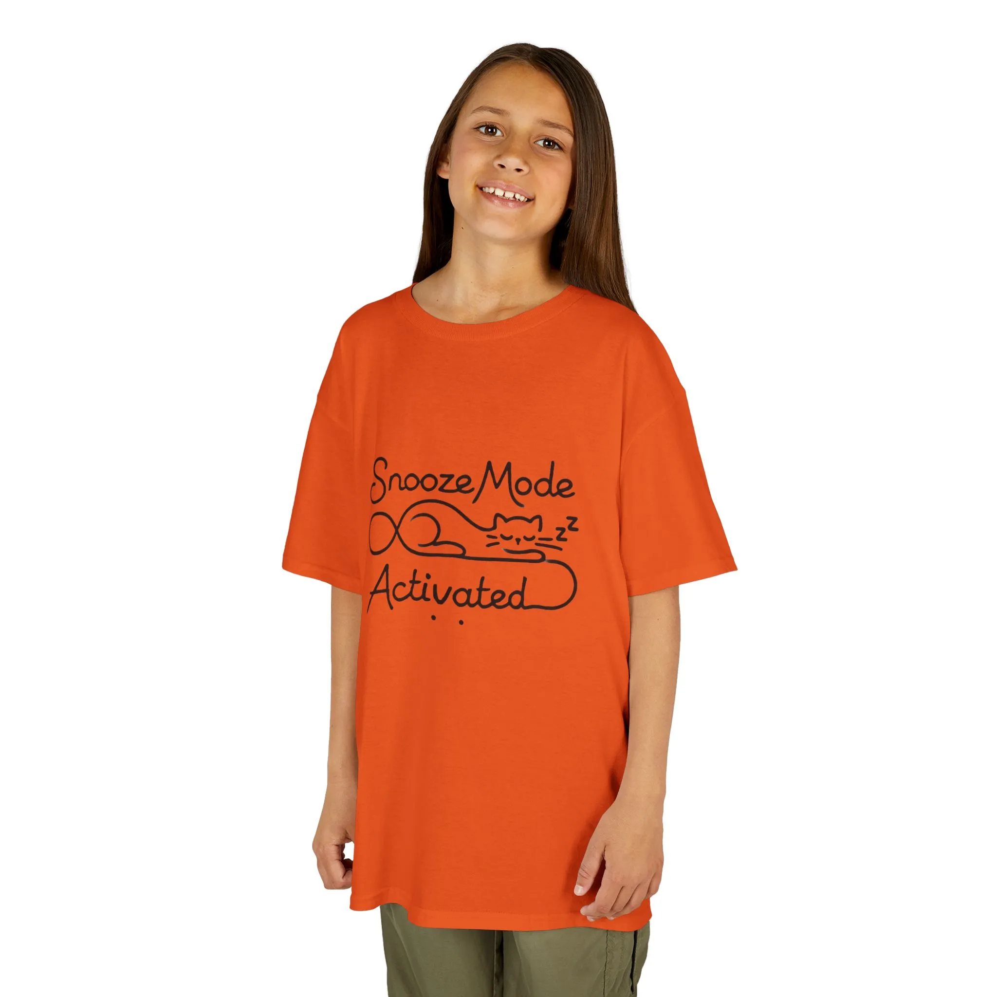 Kids 'Snooze Mode Activated' Heavy Cotton Tee - Fun Sleepy T-Shirt for Boys and Girls - Image 15