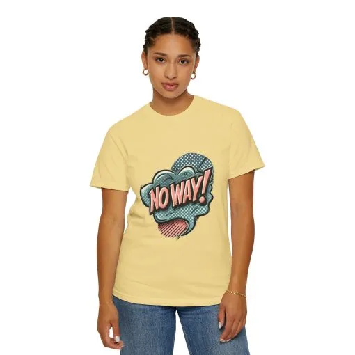 'No Way!' Graphic Tee - Unisex Garment-Dyed T-Shirt for Casual Vibes - Image 19